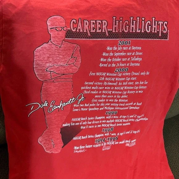 Dale Earnhardt Jr T-Shirt, size Medium, Vintage, 2001, (Used) - Picture 5 of 5